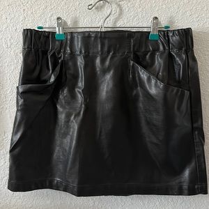 Faux Leather Skirt